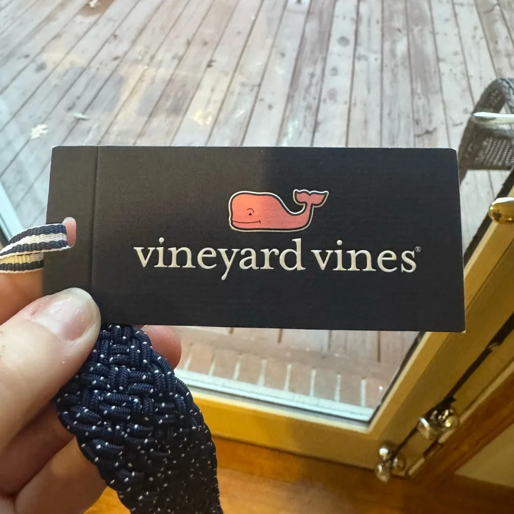 Vineyard Vines Navy Woven Belt for Boys